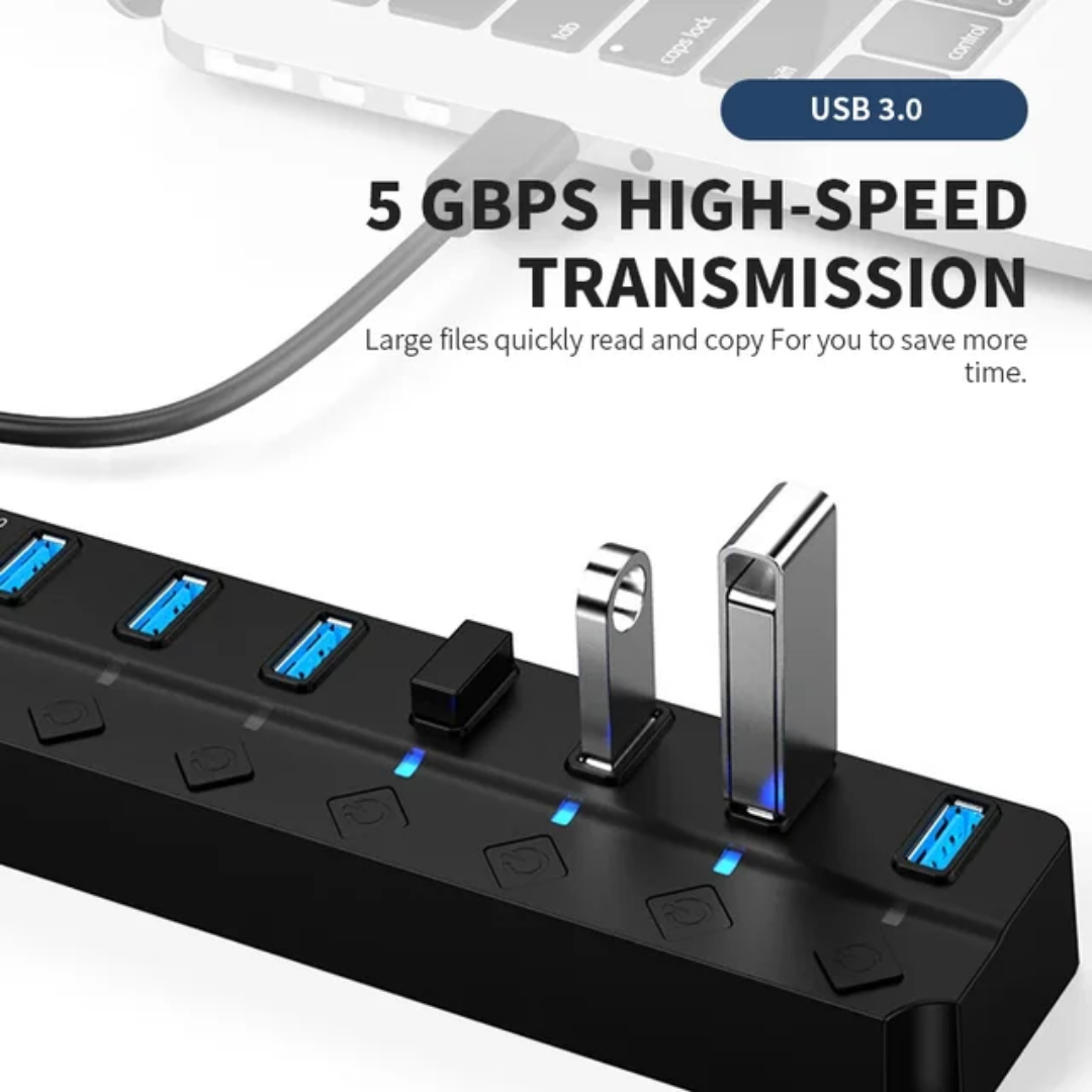 Hub Multi-Port USB (7 Ports)
