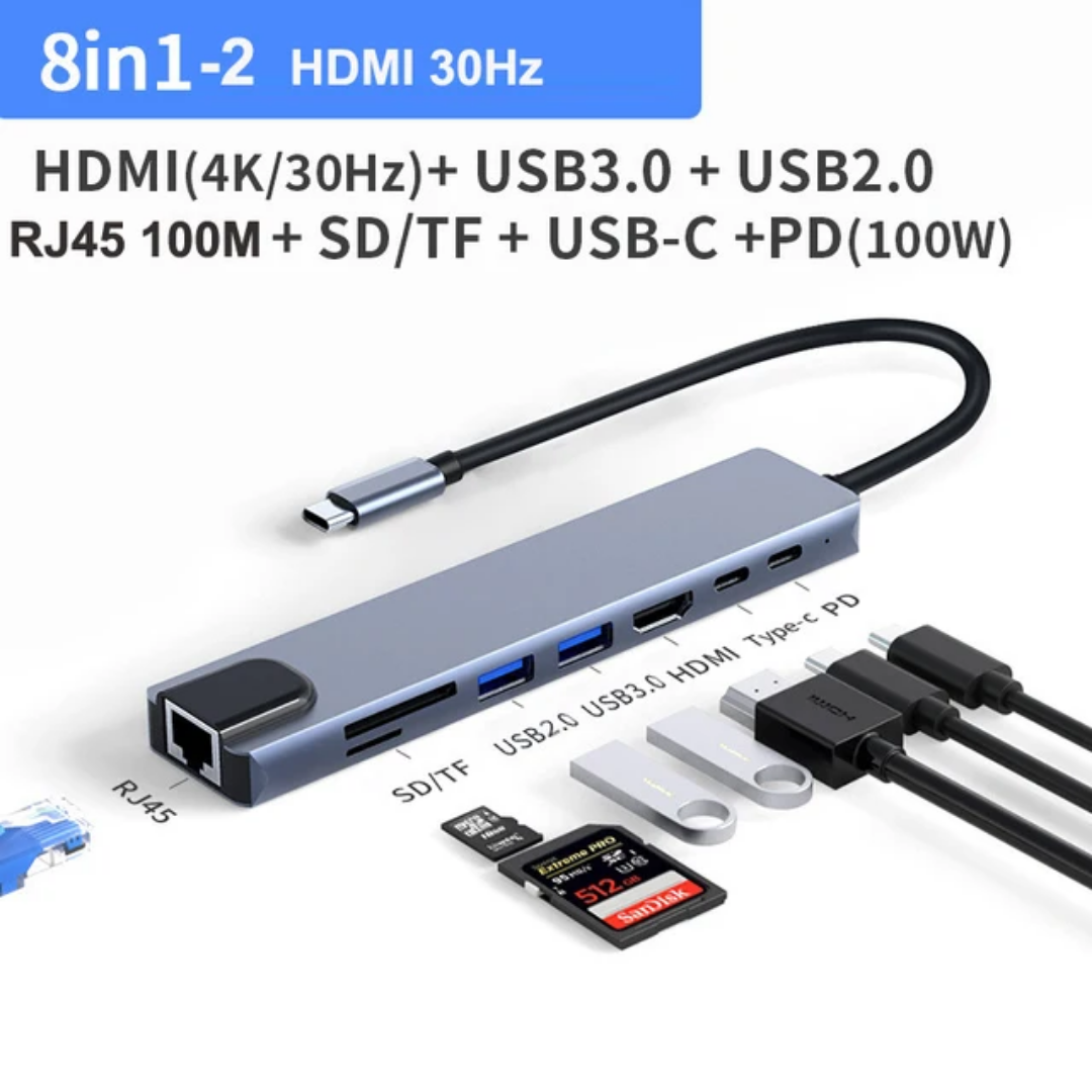 Hub USB-C 8-en-1
