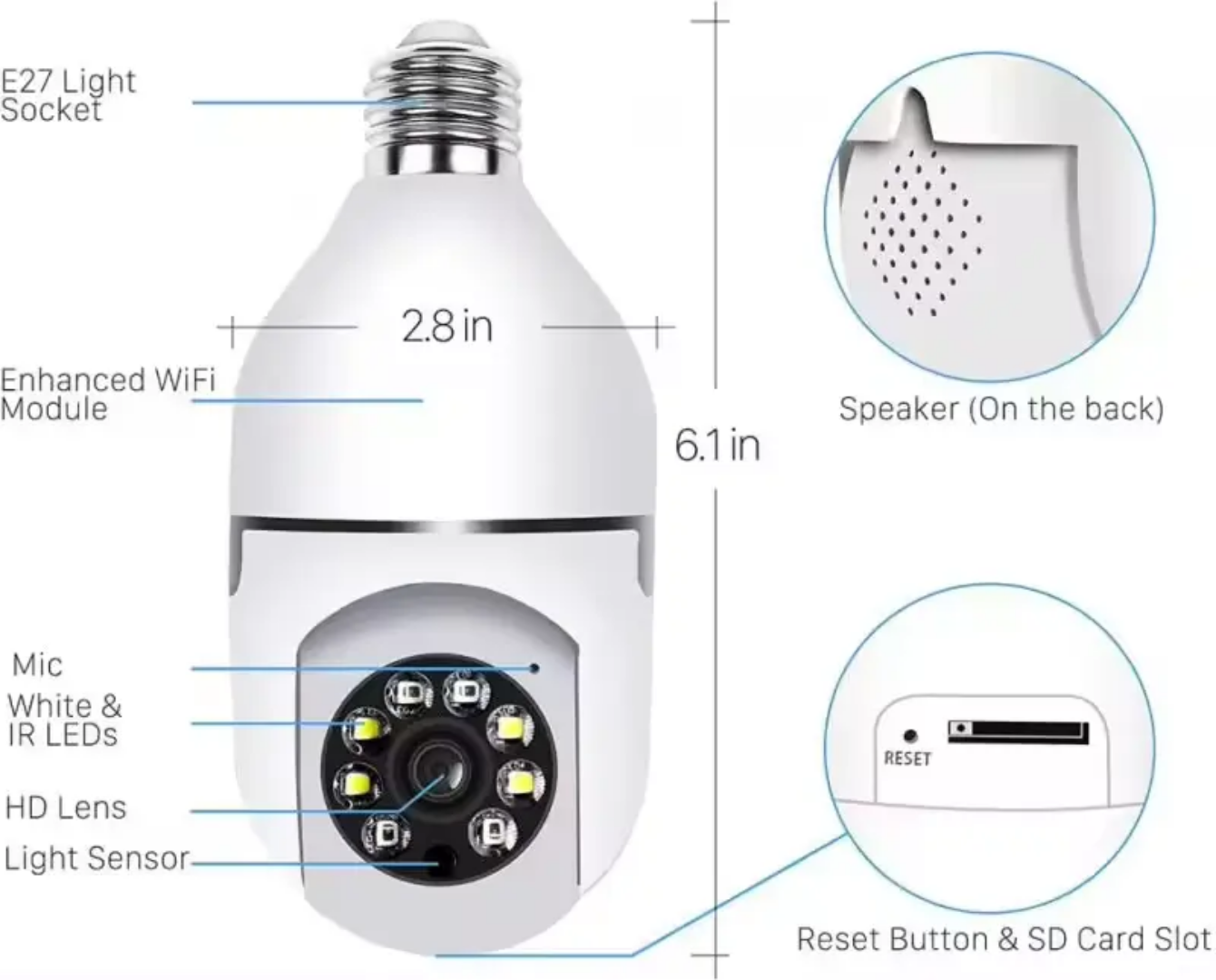smart wfi camera E27
