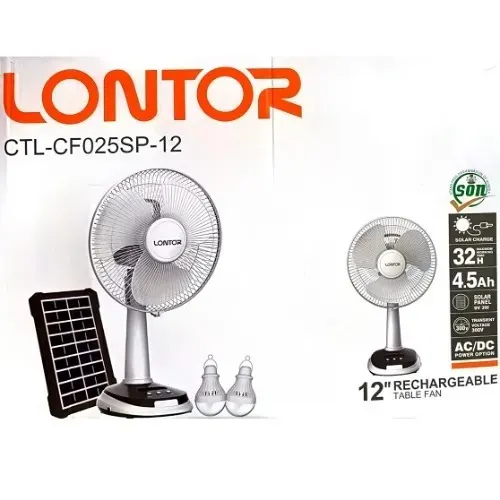 Ventilateur rechargeable Lontor de 12 pouces
