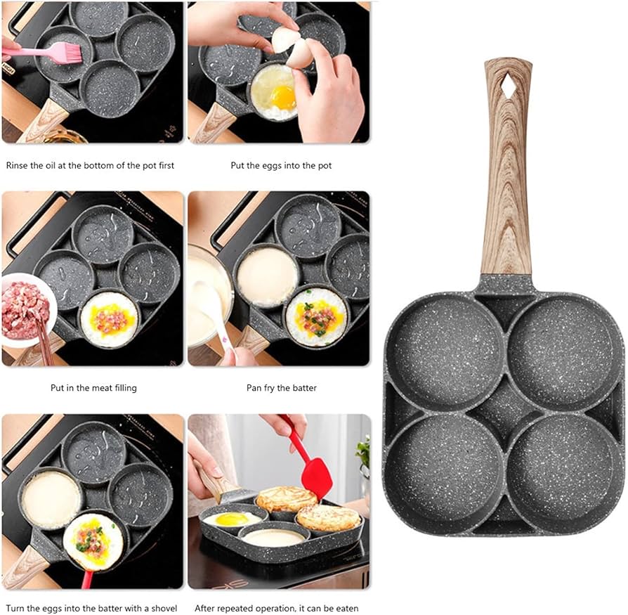 Poêle à 4 Trous pour Omelettes 