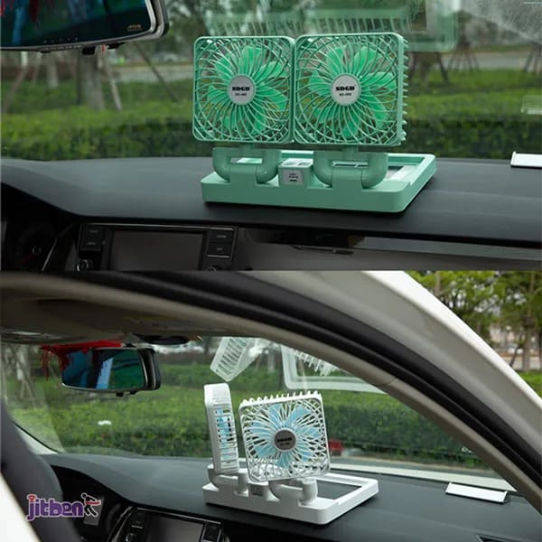 Super Mini Ventilateur Solaire Pliant double tête 